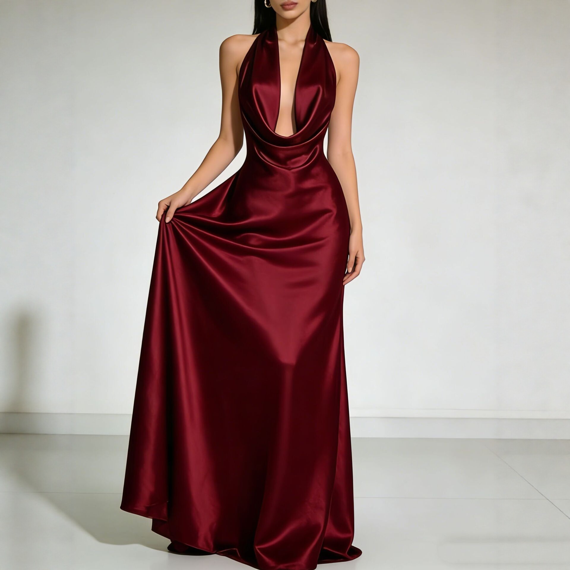 Maxi Dress Halter - Abiti Eleganti da Cerimonia 2026 per