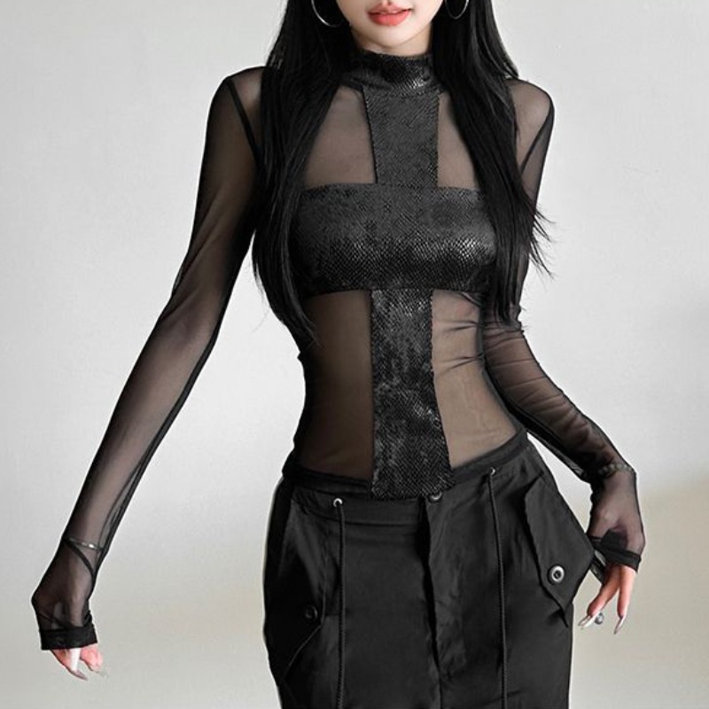 Blouse Off Shoulder - T-shirt body a maniche lunghe in