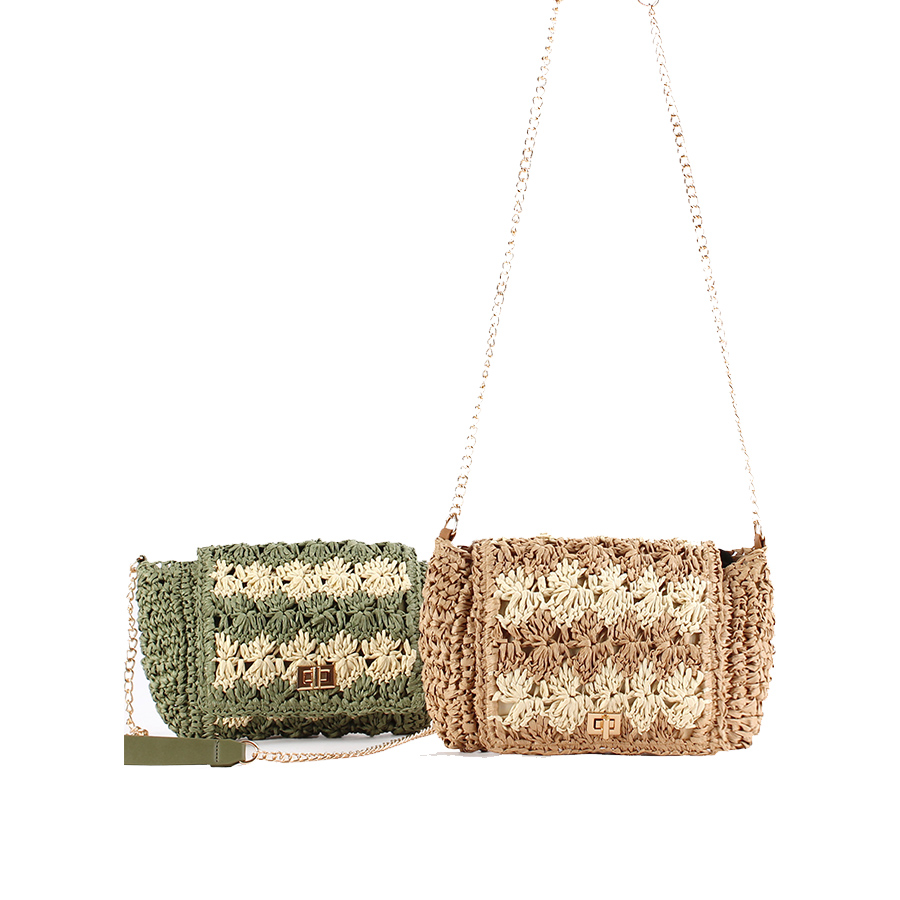 Crochet Bag Raffia - Borse a tracolla in paglia da