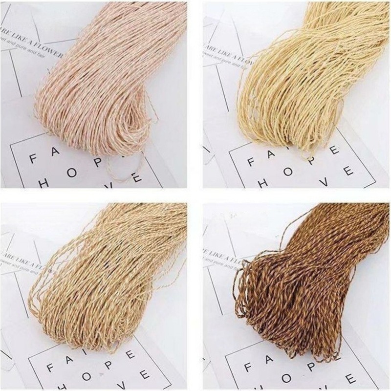 Crochet Bag Raffia - 200g 2 strati di cotone filato