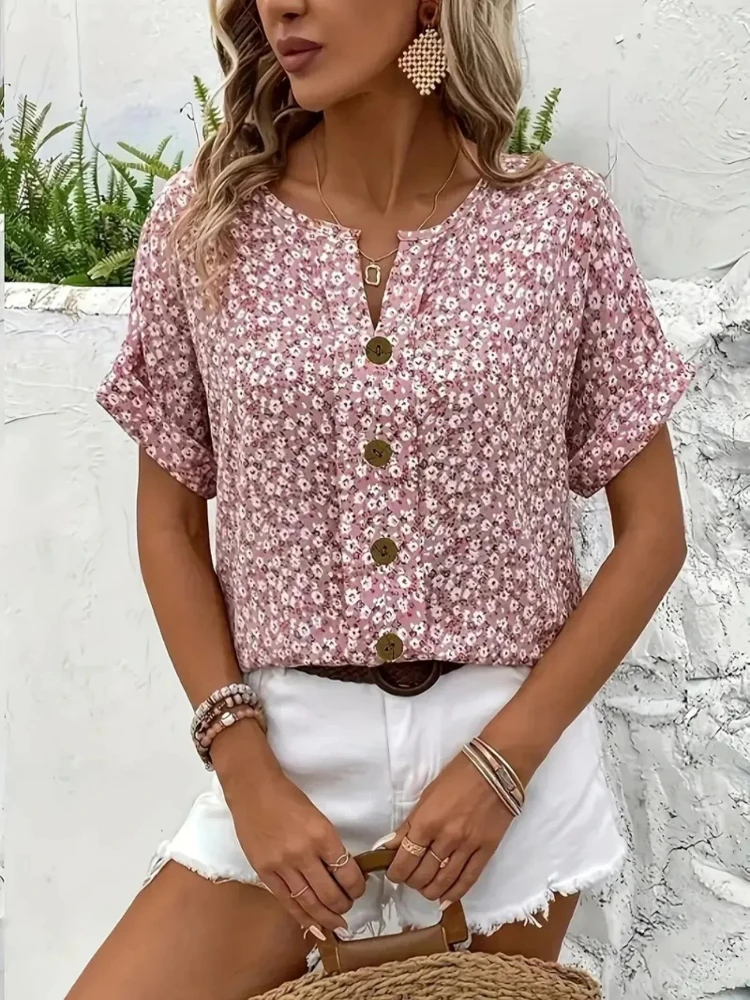 Romper Floral Print - Camicie da donna taglie forti 2025