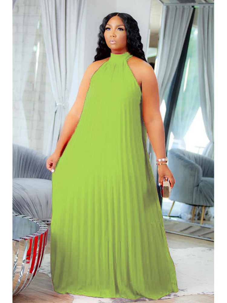 Maxi Dress Halter - Wmstar Plus Size abito lungo da