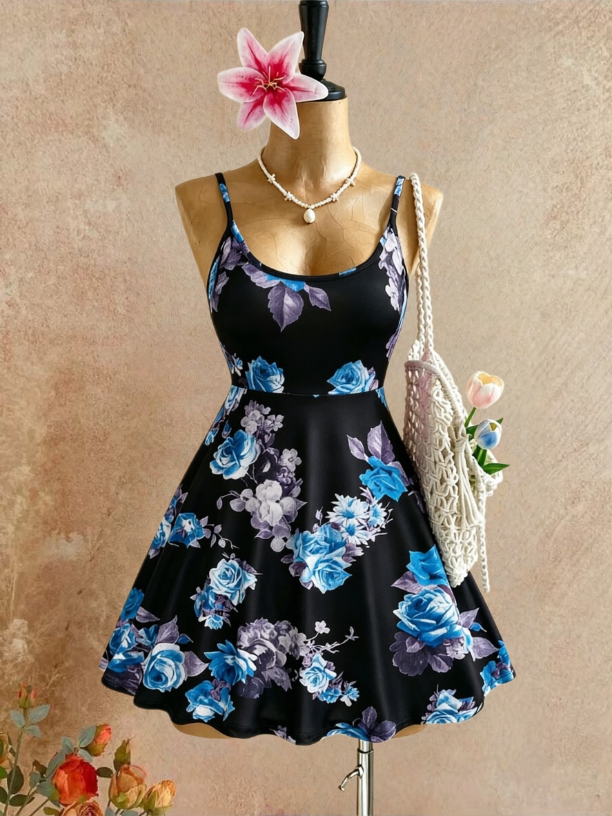 Romper Floral Print - Abito Mini Estivo Y2K da Donna
