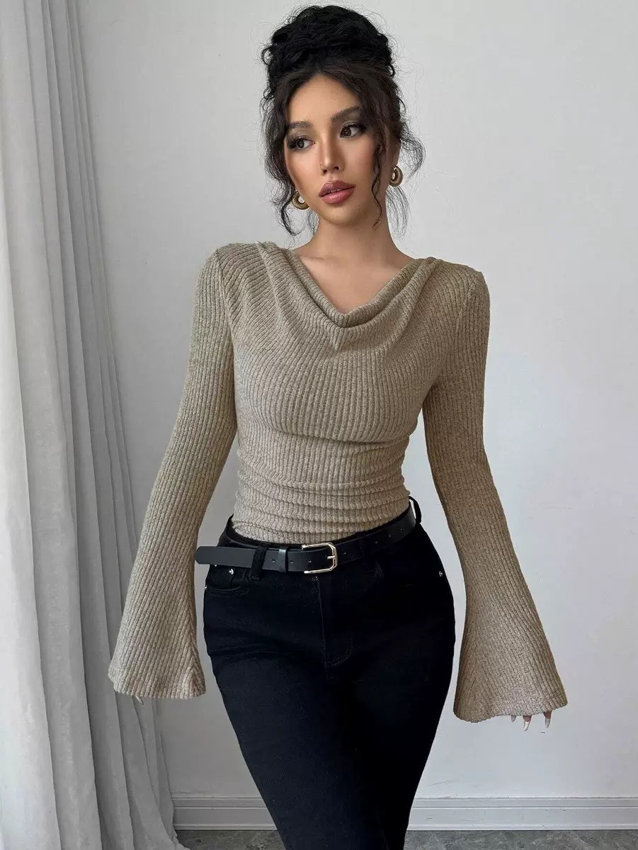 Blouse Off Shoulder - Top da donna a collo a