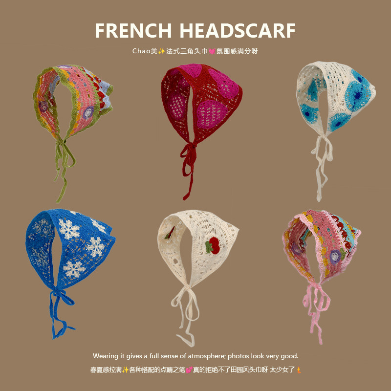Headband Summer Knit - Fascia per capelli triangolare in maglia,