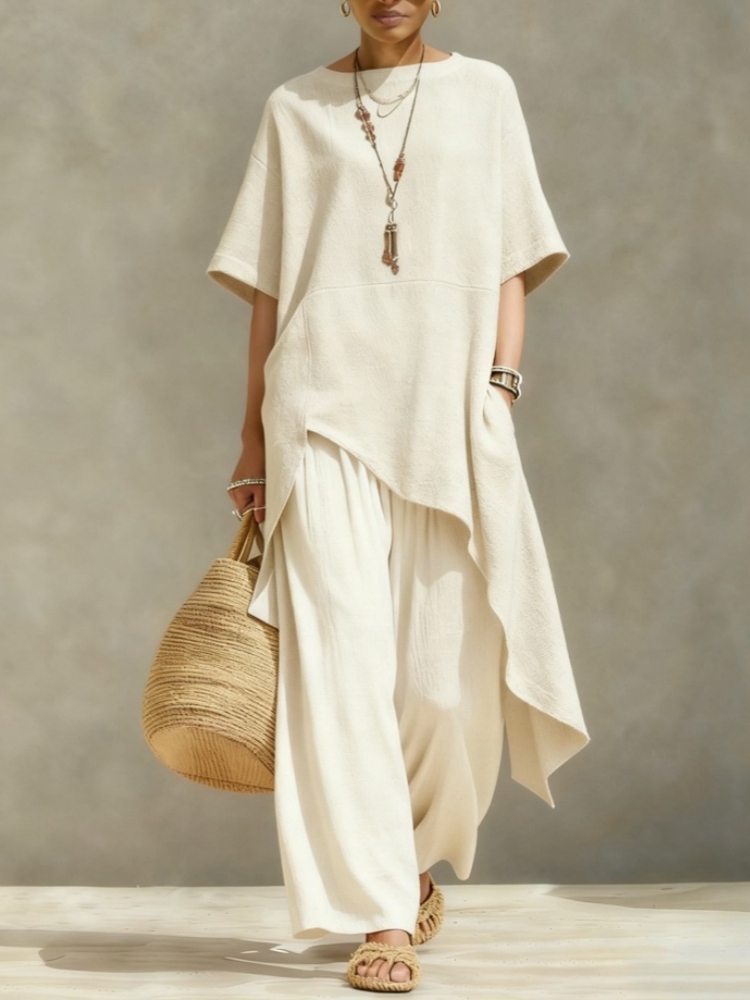 Completo da Donna in Cotone e  - Linen Pant Wide recensione e prezzo