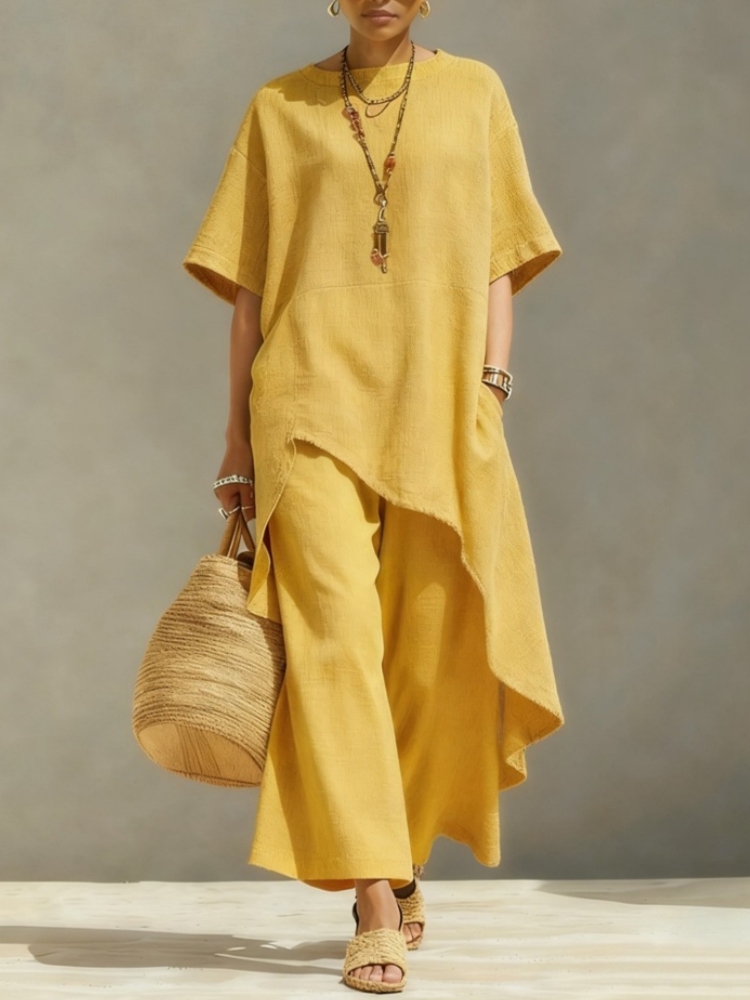 Completo da Donna in Cotone e  - Linen Pant Wide recensione e prezzo