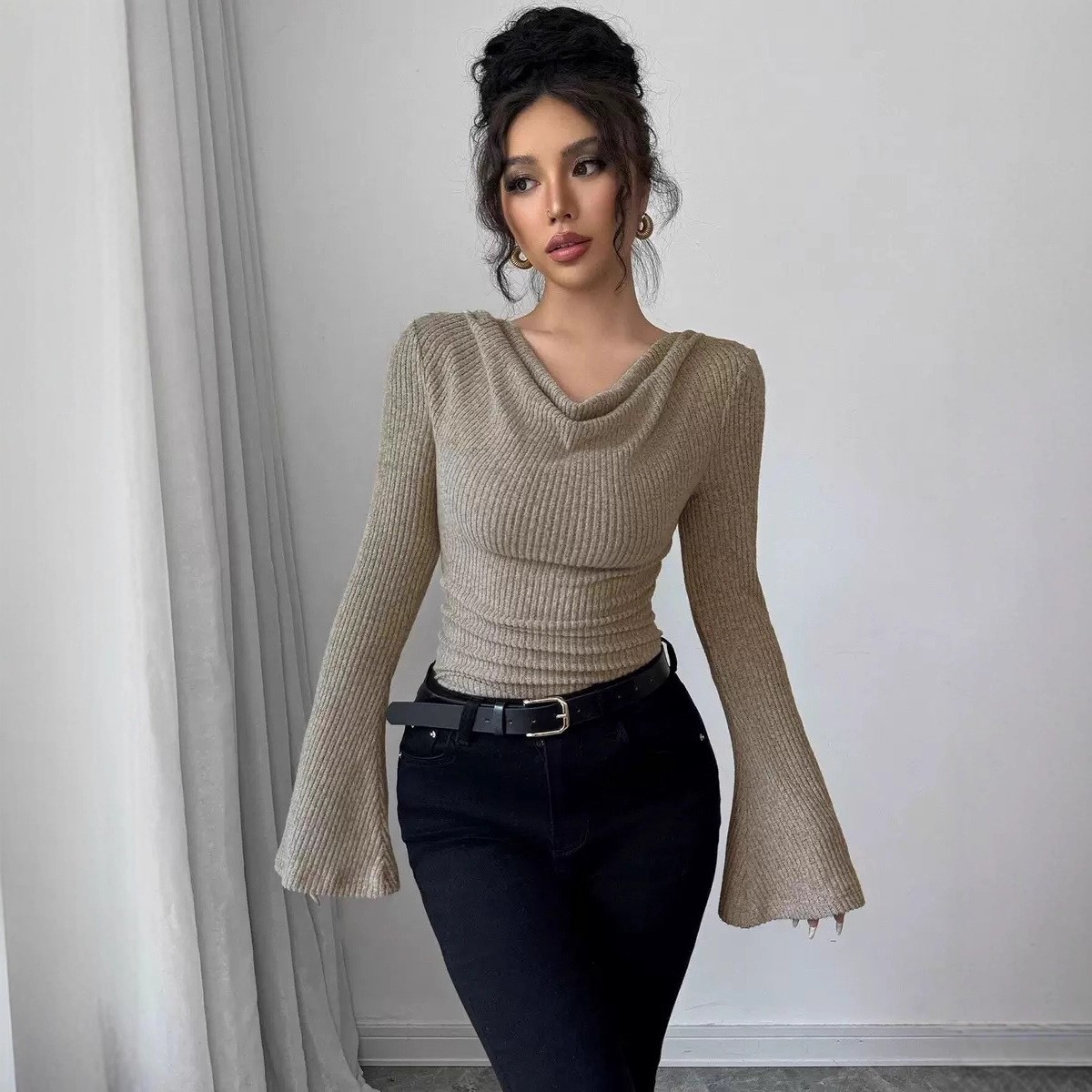 Blusa da donna a maniche lungh - Blouse Off Shoulder recensione e prezzo