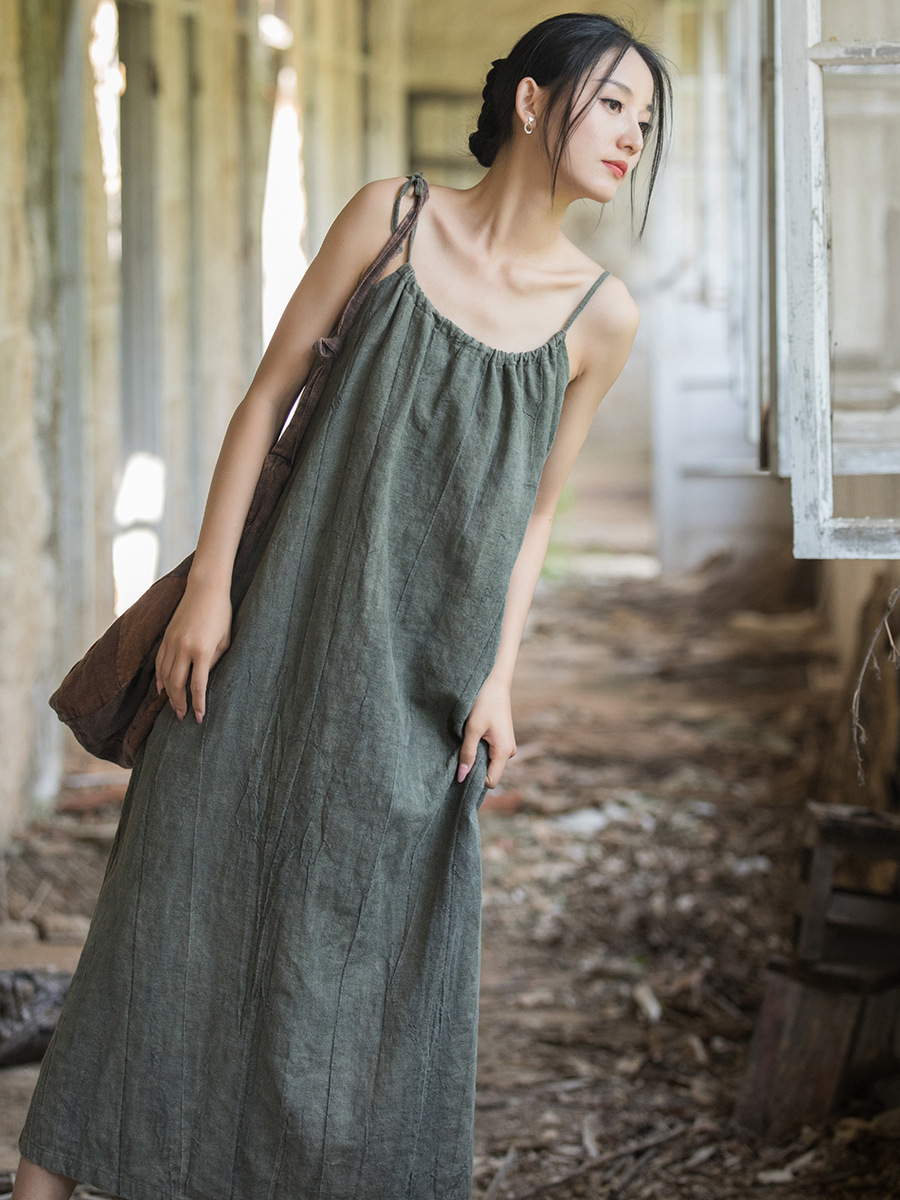 Nuovo Abito in Cotone e Lino S - Linen Dress Wrap recensione e prezzo