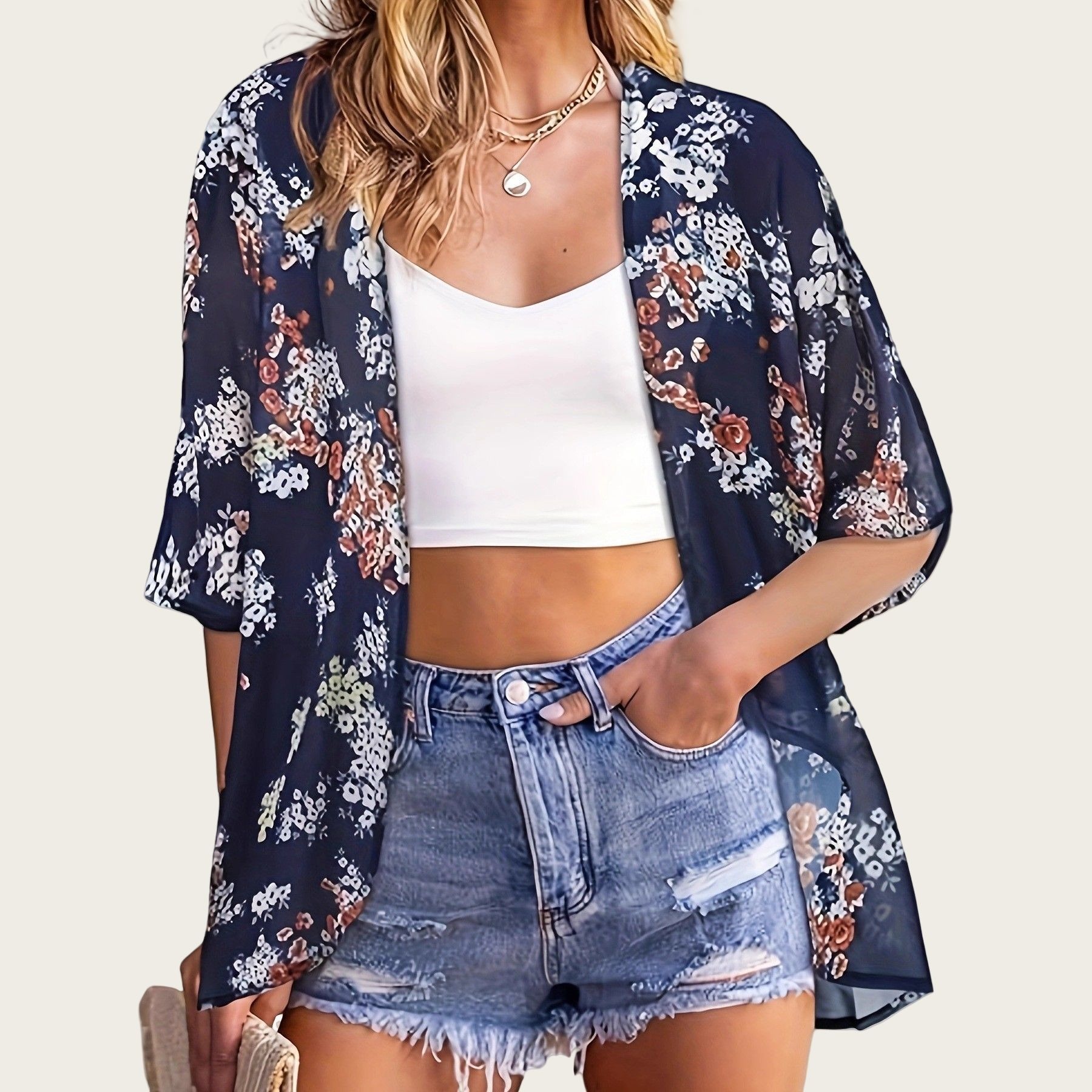 Costume da bagno donna 2025 Ki - Kimono Sheer Floral recensione e prezzo