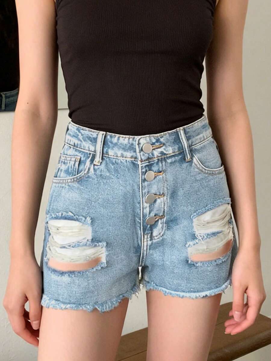 Shorts in denim da donna a vit - Shorts Denim Frayed recensione e prezzo