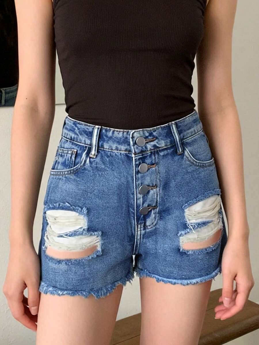 Shorts in denim da donna a vit - Shorts Denim Frayed recensione e prezzo