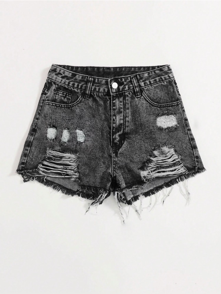 Nuovi Shorts in Denim Lavato V - Shorts Denim Frayed recensione e prezzo