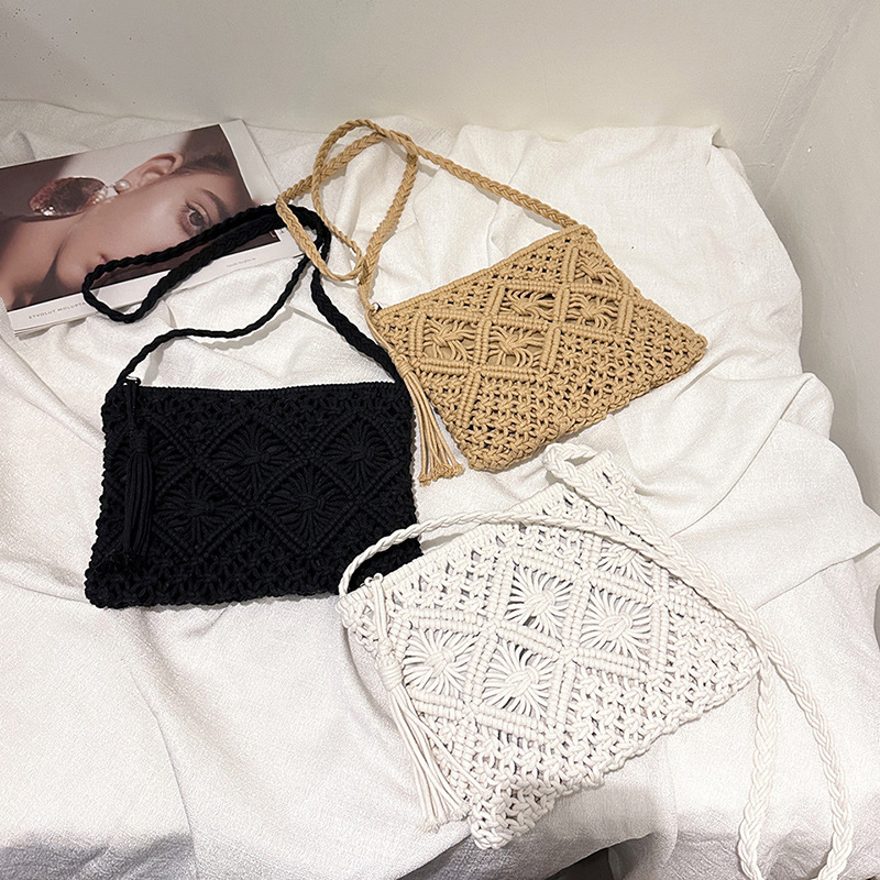 Borse a tracolla scavate in te - Crochet Bag Raffia recensione e prezzo