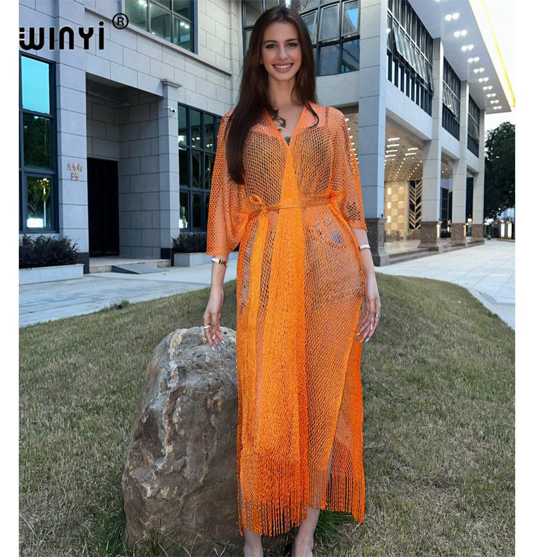 WINYI hollow beach kimono vest - Cover Up Kaftan recensione e prezzo
