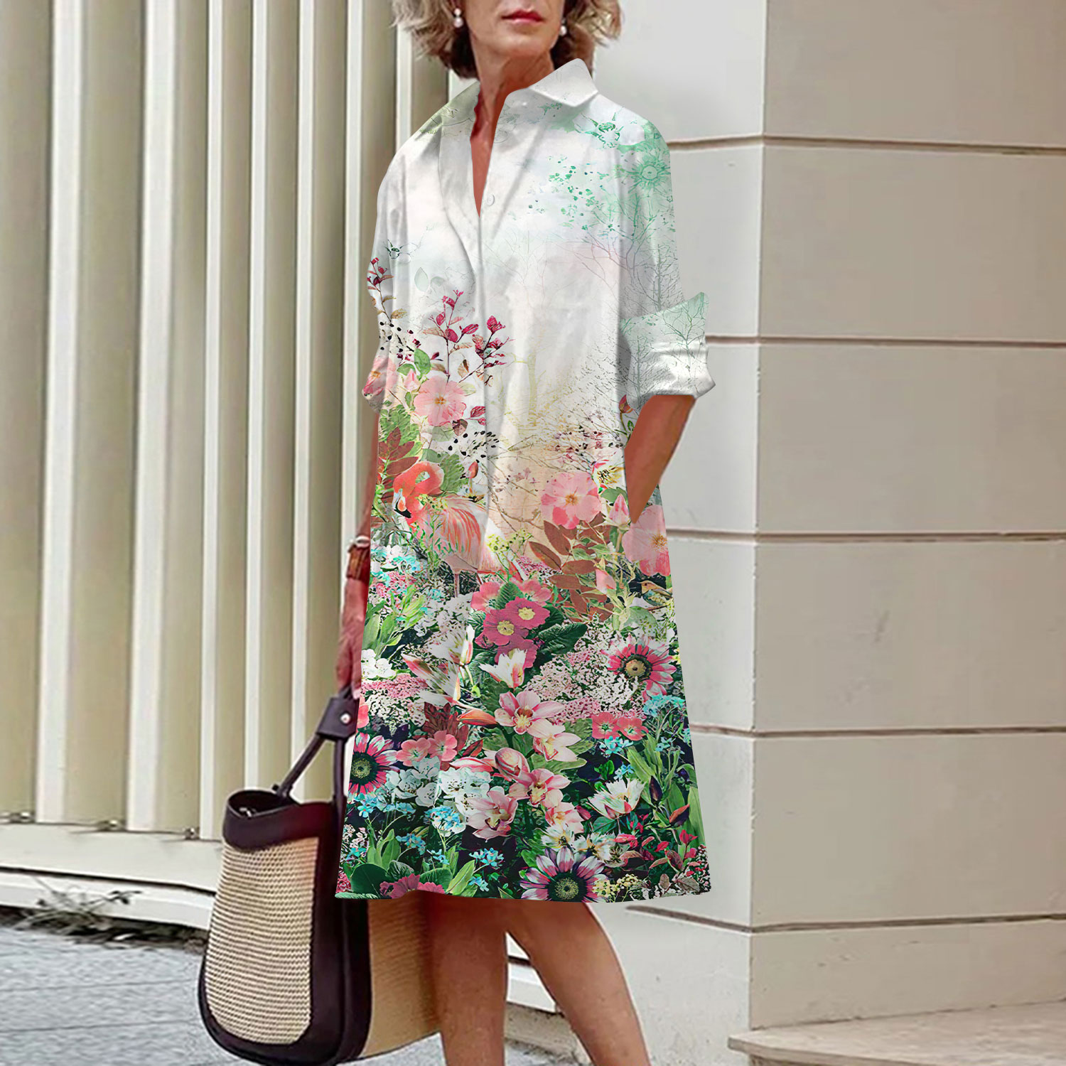 Abito camicia con motivo flore - Midi Skirt Floral recensione e prezzo