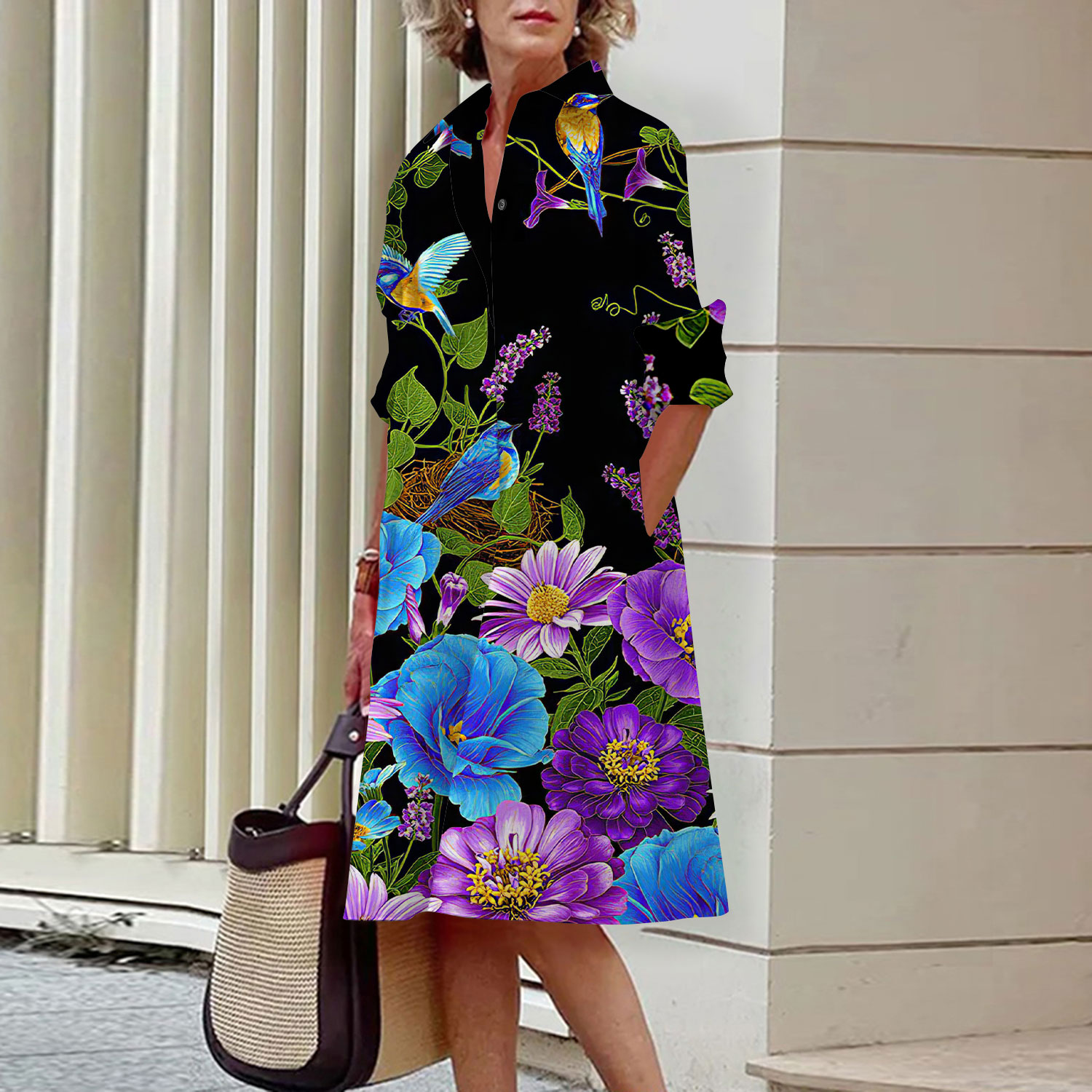 Abito camicia con motivo flore - Midi Skirt Floral recensione e prezzo