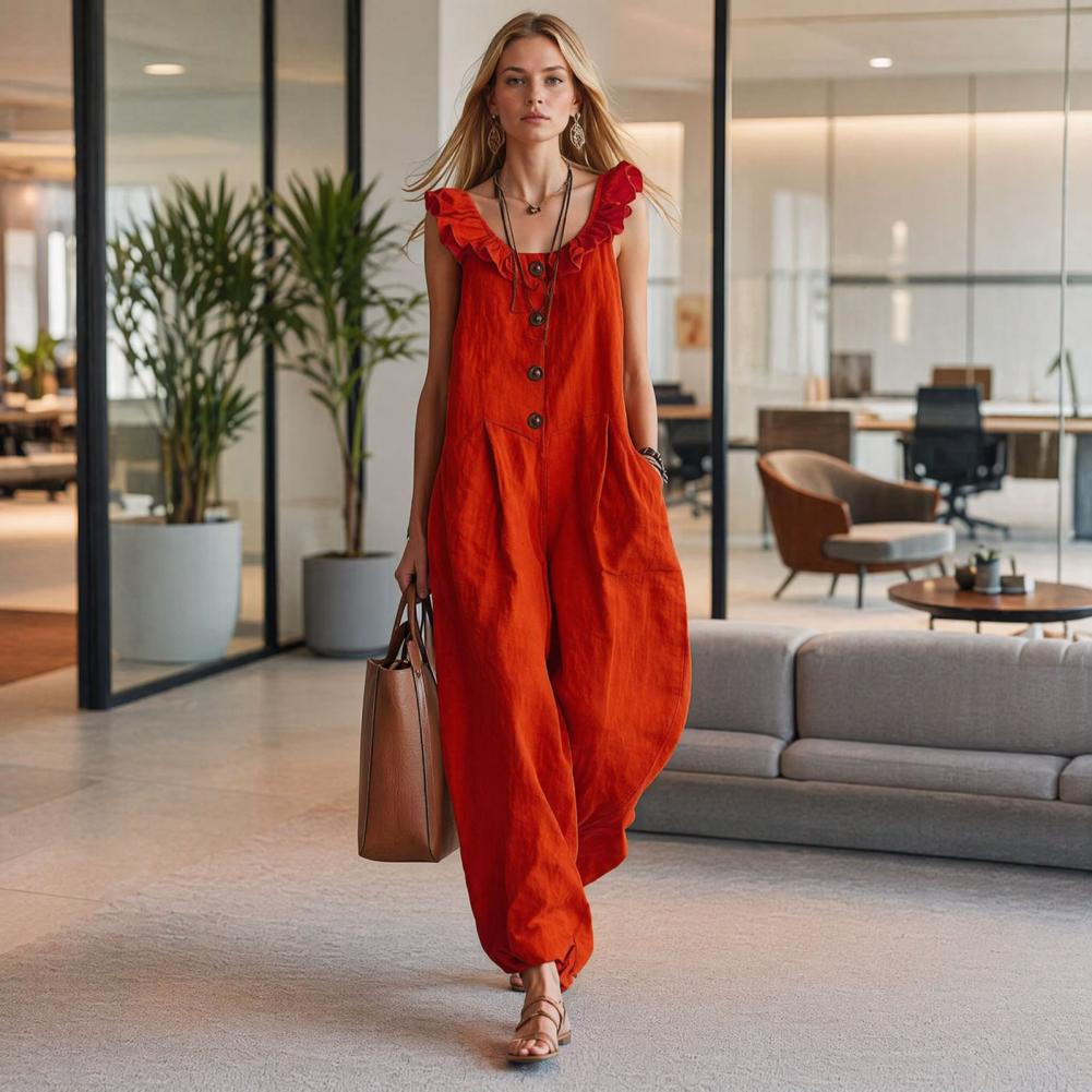 Tuta intera da donna a vestibi - Jumpsuit Linen Relaxed recensione e prezzo