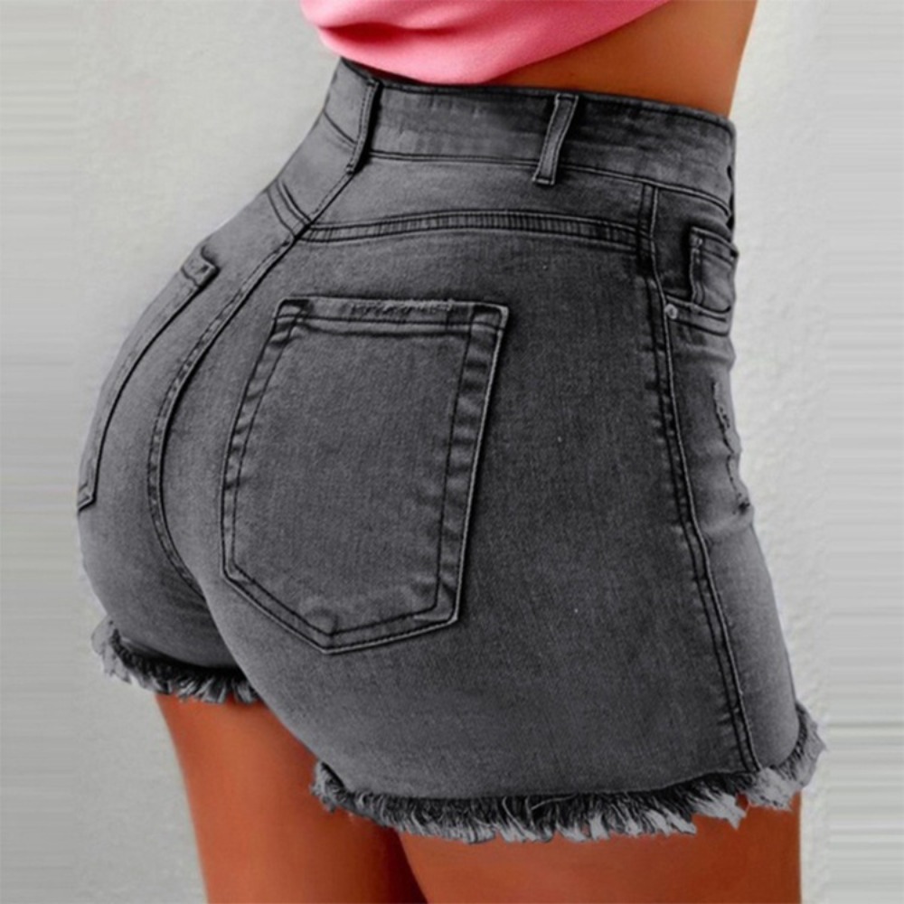 Pantaloncini di jeans a vita a - Shorts Denim Frayed recensione e prezzo