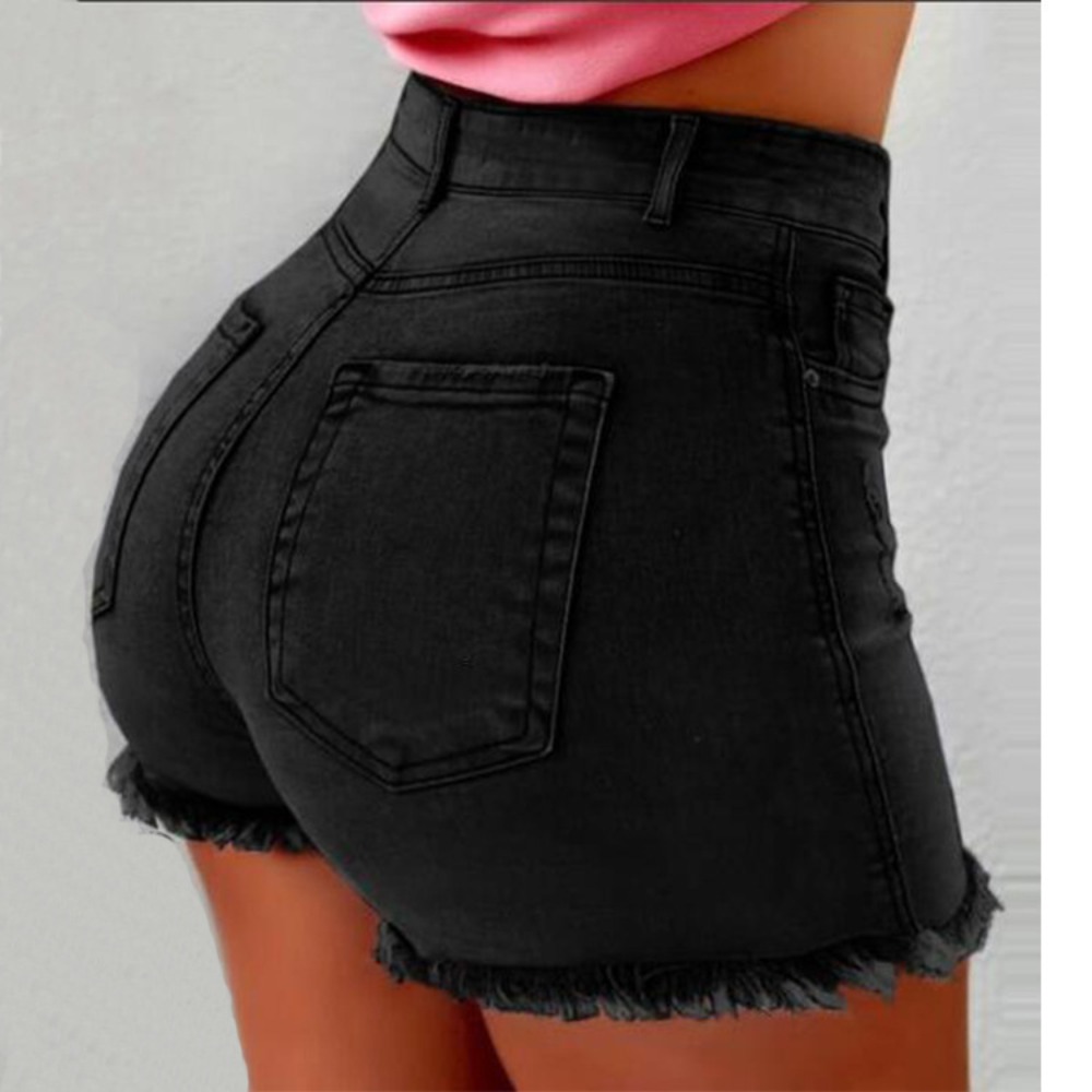 Pantaloncini di jeans a vita a - Shorts Denim Frayed recensione e prezzo
