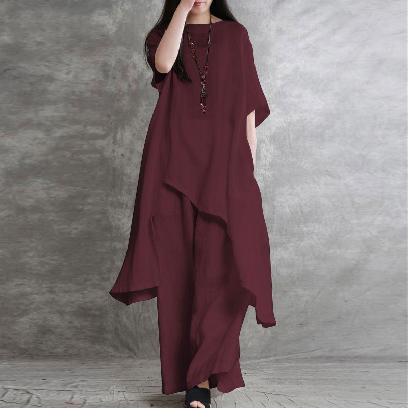 Set da 2 pezzi in cotone e lin - Linen Pant Wide recensione e prezzo