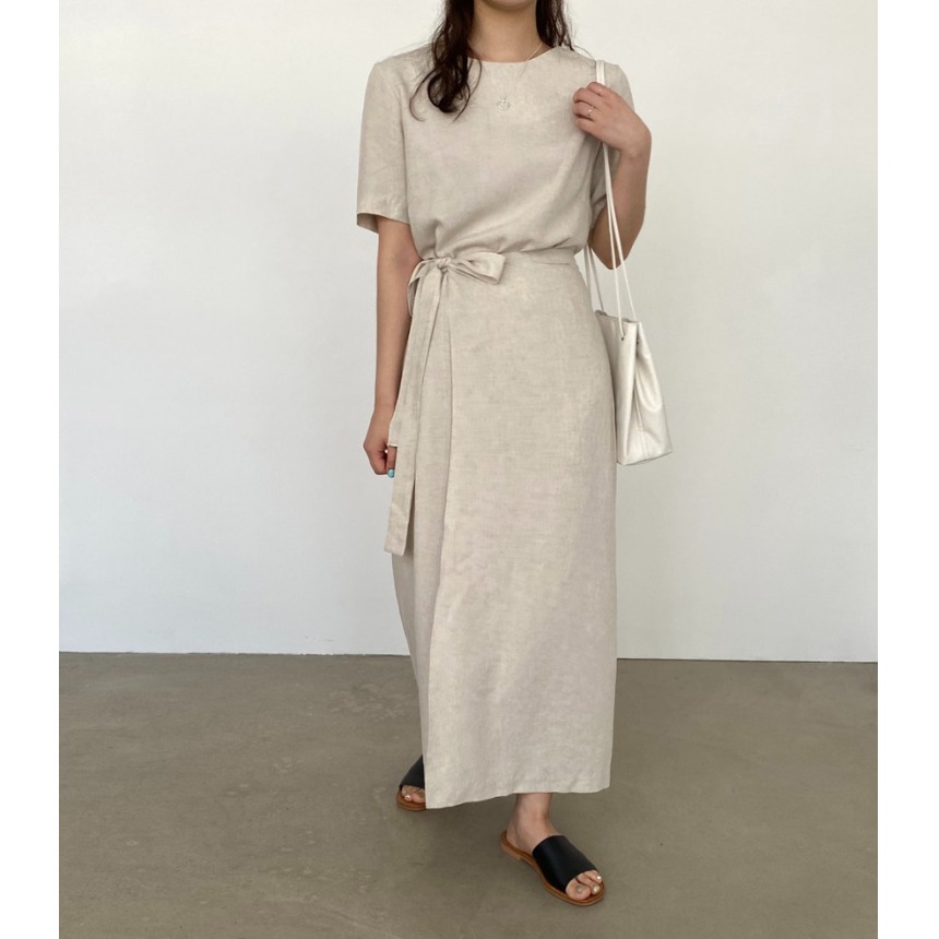 Elegante Abito Avvolgente in C - Linen Dress Wrap recensione e prezzo