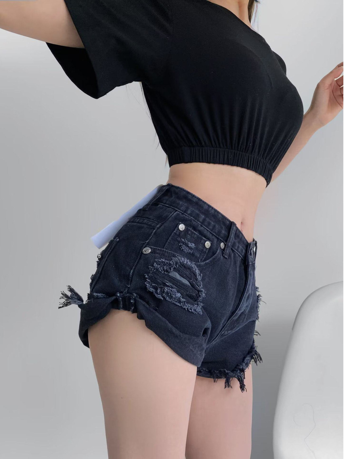 Shorts in denim da donna a vit - Shorts Denim Frayed recensione e prezzo