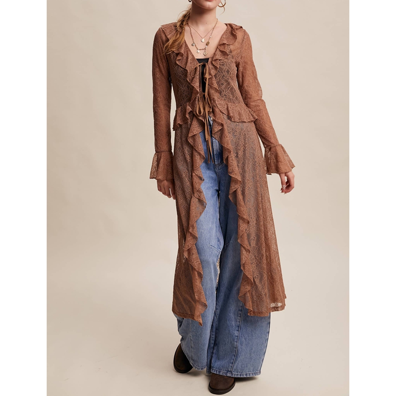 Cardigan Lungo Floreale in Piz - Kimono Sheer Floral recensione e prezzo