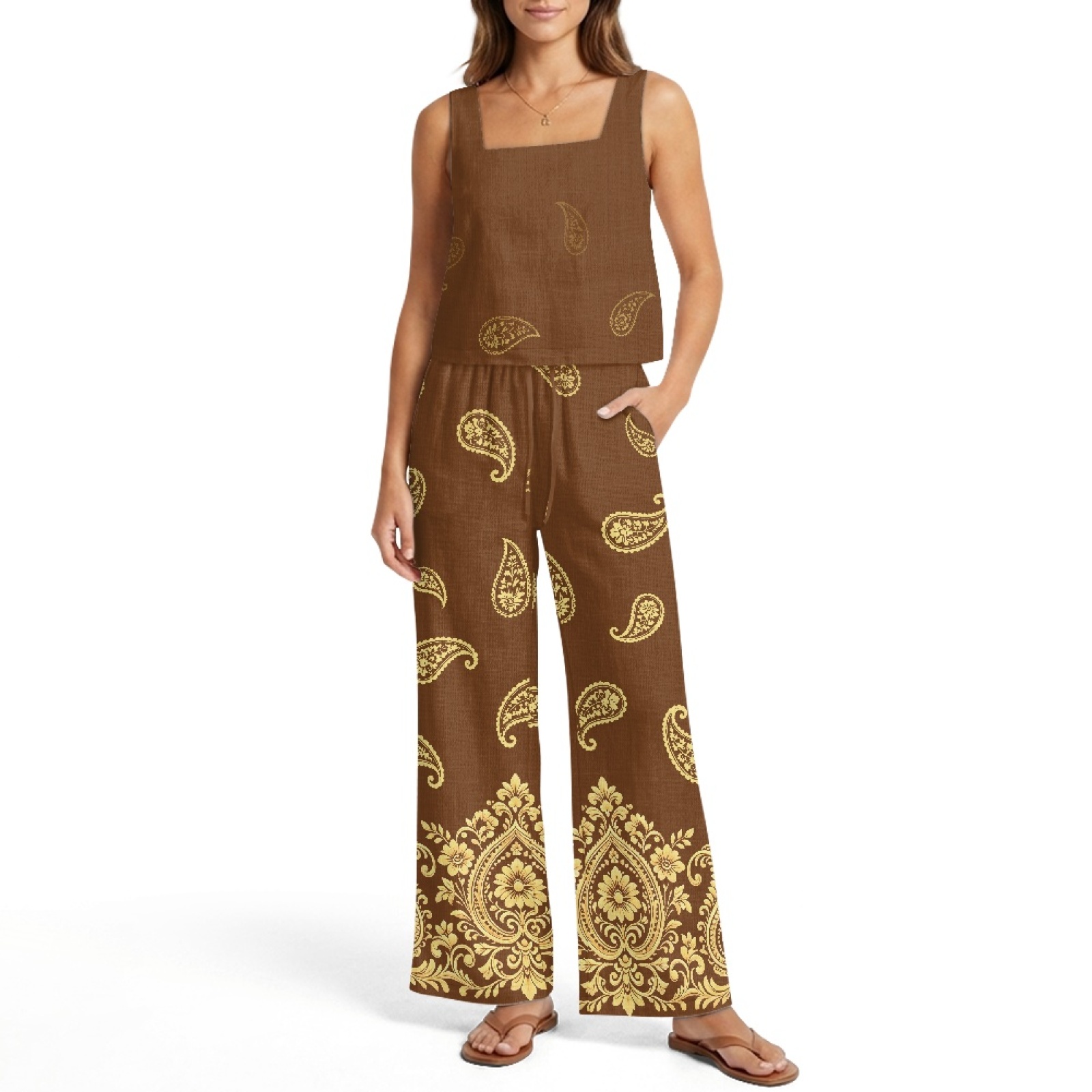 INSTANTARTS Set gilet in lino  - Linen Pant Wide recensione e prezzo
