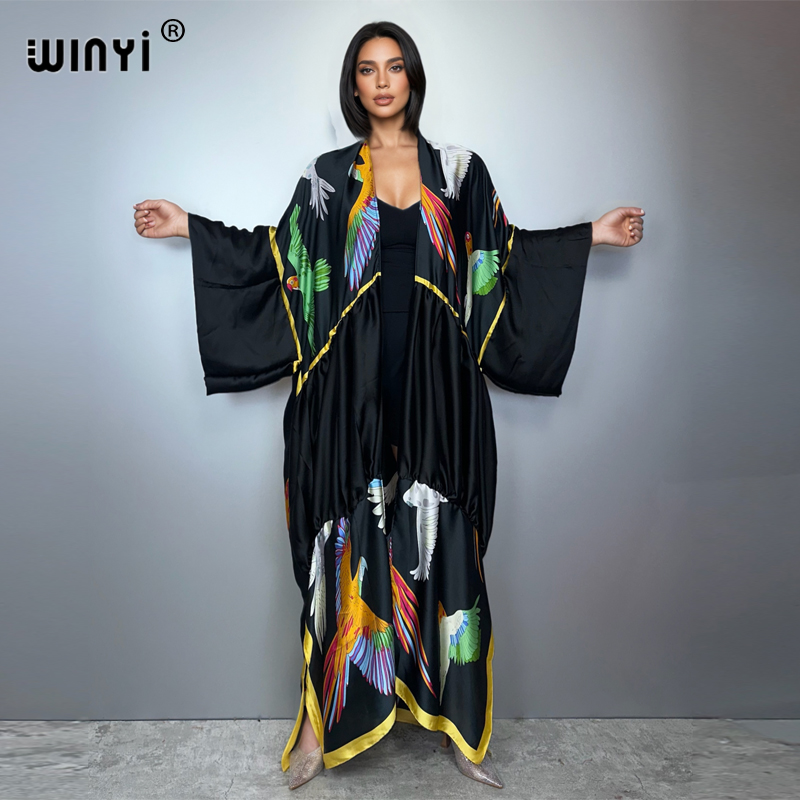 WINYI stampa boho kimono maxi  - Cover Up Kaftan recensione e prezzo