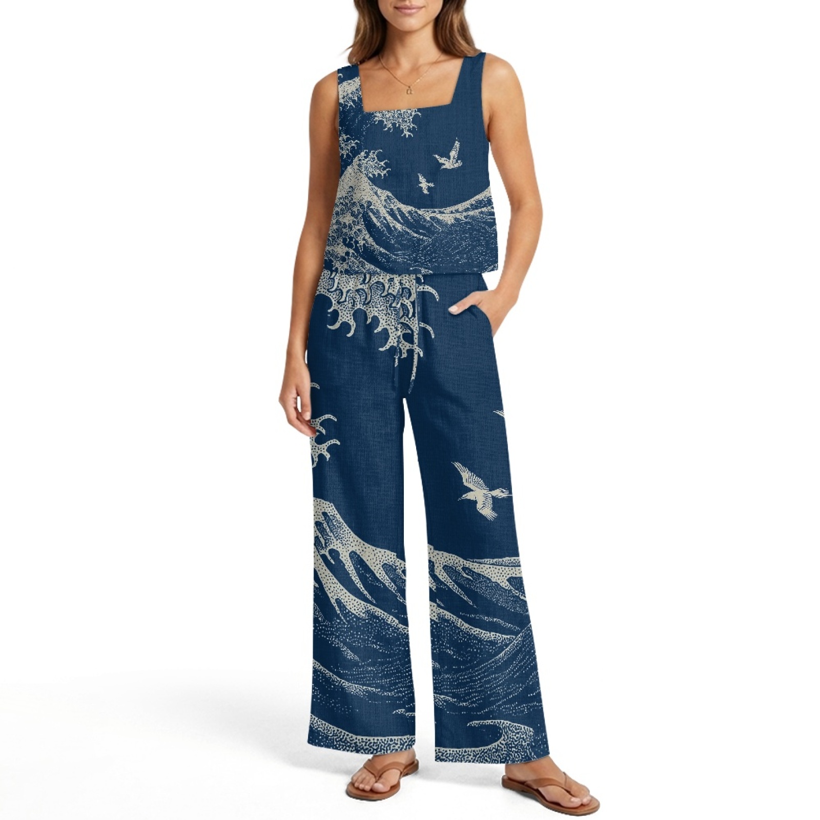 INSTANTARTS Set gilet in lino  - Linen Pant Wide recensione e prezzo