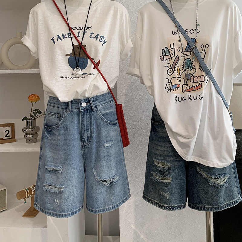 Pantaloncini in denim da donna - Shorts Denim Frayed recensione e prezzo