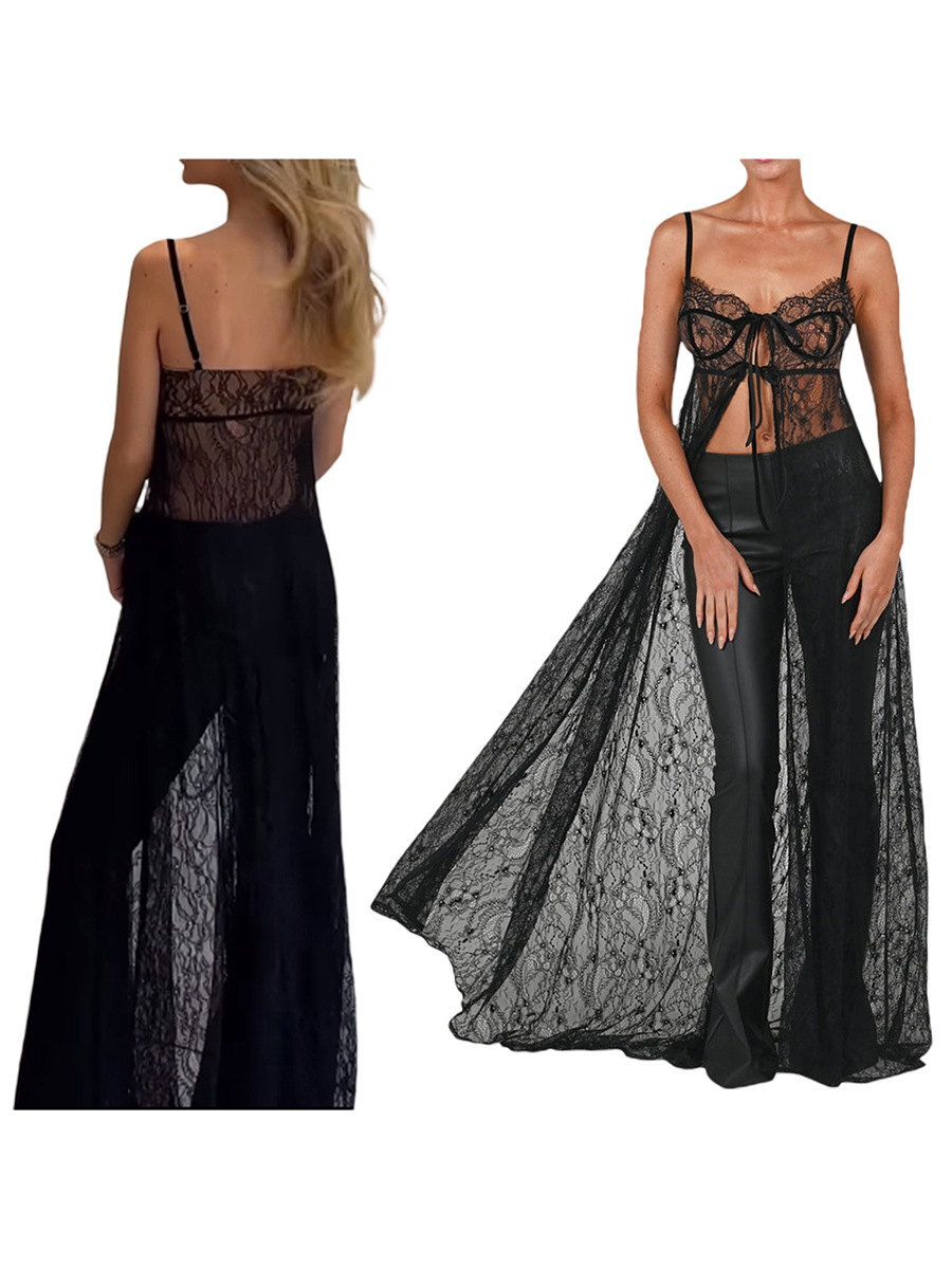 Donne pizzo floreale vedere at - Kimono Sheer Floral recensione e prezzo