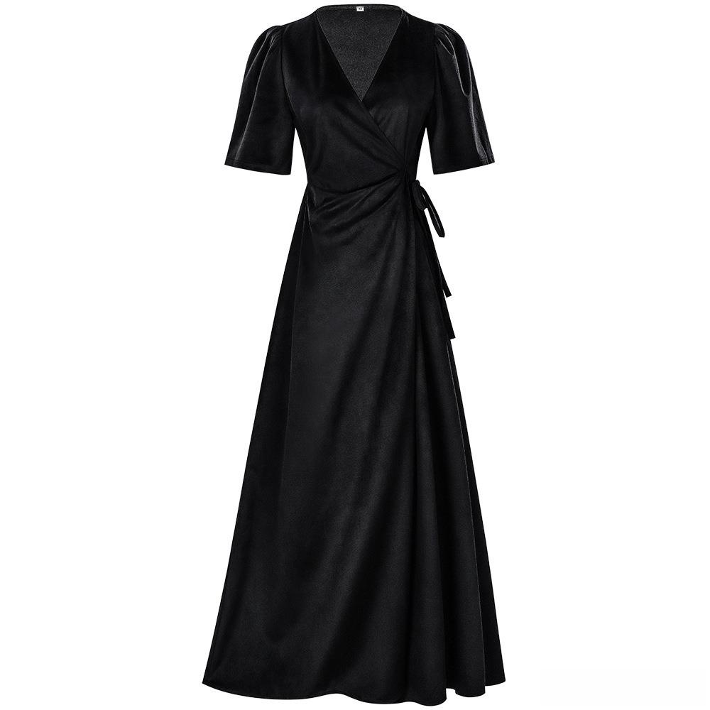 Abito lungo da donna in vellut - Linen Dress Wrap recensione e prezzo
