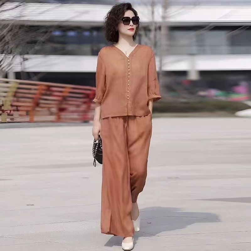 Set da donna in cotone e lino  - Linen Pant Wide recensione e prezzo