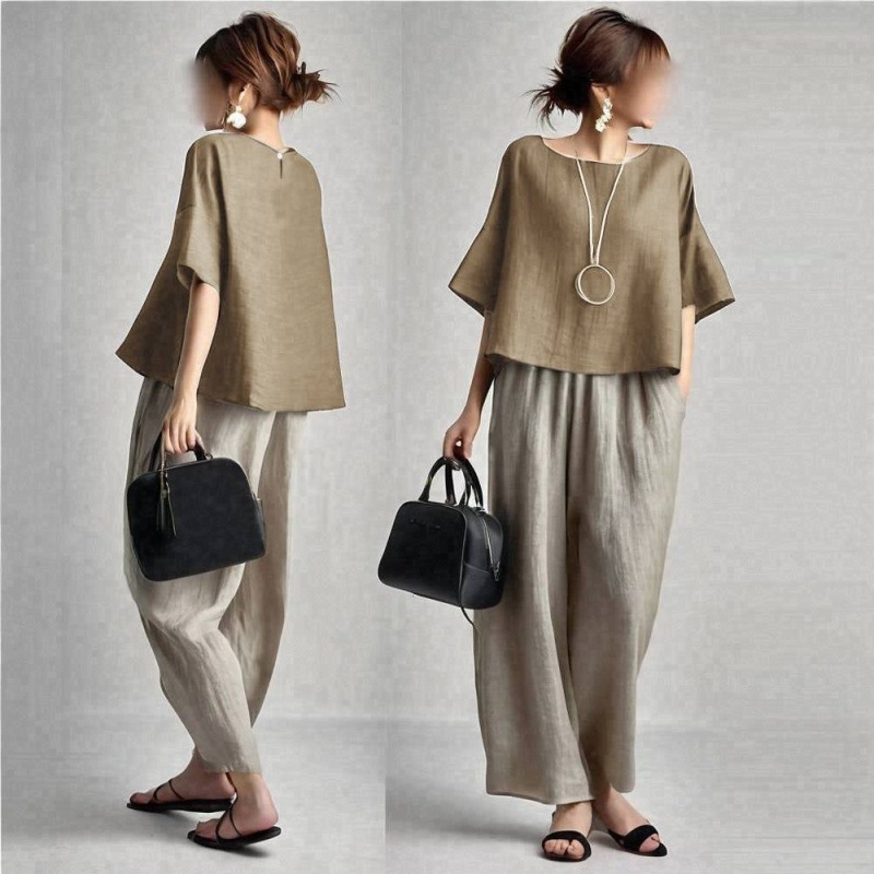 Completo Due Pezzi da Donna: T - Linen Pant Wide recensione e prezzo