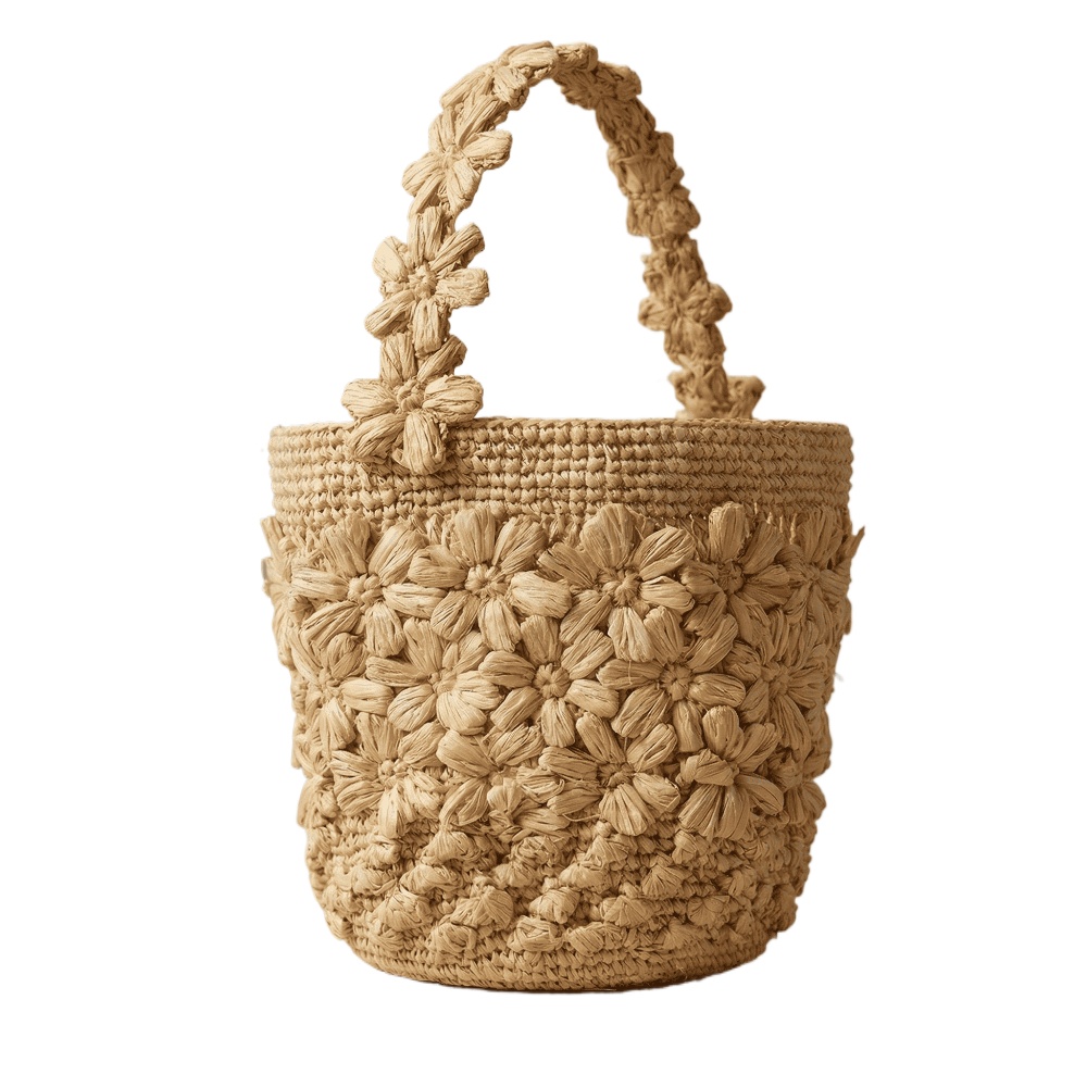 Borsa a secchiello estiva da d - Crochet Bag Raffia recensione e prezzo