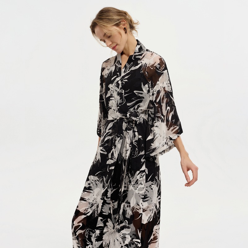 Kimono da Donna in Chiffon Tra - Kimono Sheer Floral recensione e prezzo